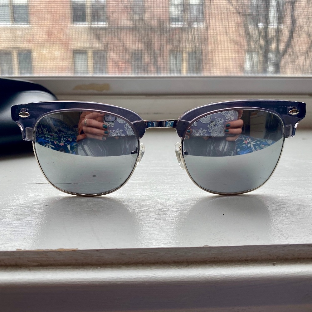 DIFF Blair Sunglasses Smoke Crystal + Grey Mirror